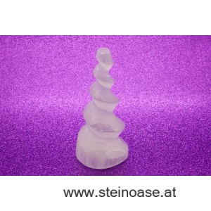 Selenit Turm / Einhorn 10cm